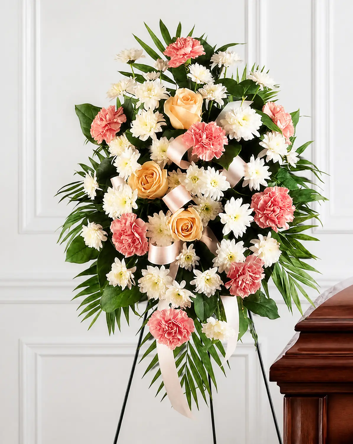 DFW Petals same-day flower delivery in Dallas–Fort Worth — Sunset Tribute Easel
